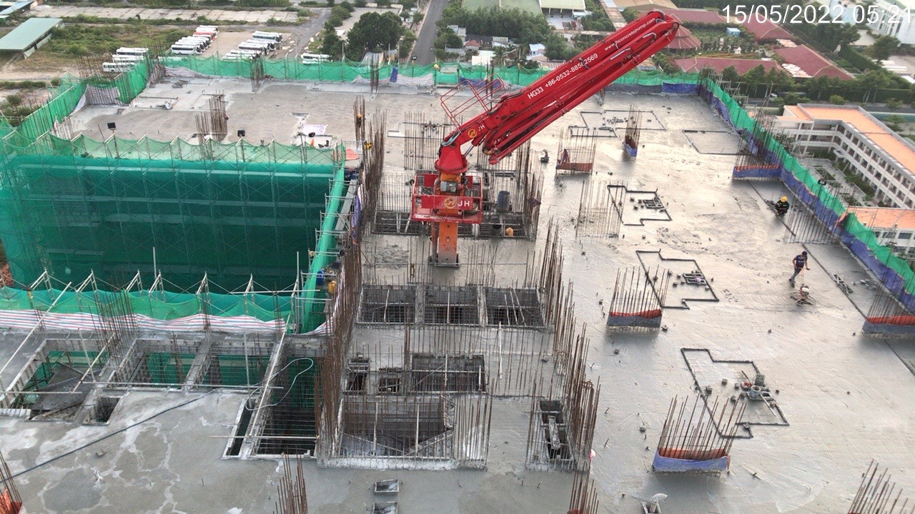 Dự án Imperium Town Nha Trang hoàn thiện đổ sàn tầng 21